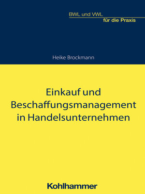 cover image of Einkauf und Beschaffungsmanagement in Handelsunternehmen